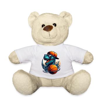 T-Rex Dinosaur Basketball Sunglasses Gift - Teddy Bear - white - Front