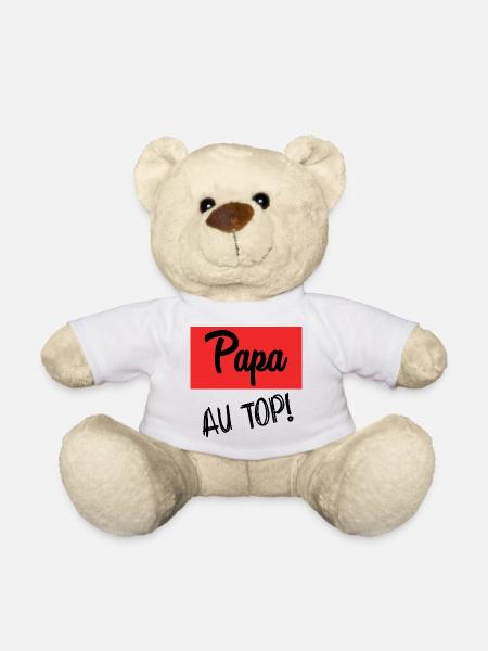 BONNE FÊTE PAPA. PAPA. FÊTE DES PÈRES. PÈRE - Nounours - blanc