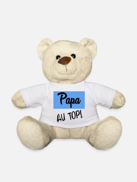 FÊTE DES PÈRES. BONNE FÊTE PAPA. PAPA. BONNE FÊTE. - Nounours - blanc