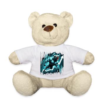 Finance Actions Taureau Wall Street Cadeau - Nounours - blanc - Devant