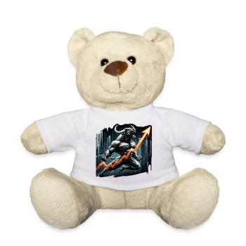 Finance Actions Taureau Wall Street Cadeau - Nounours - blanc - Devant