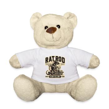 Ratsking Ratlook Shirt – Rustic Custom Style - Teddy Bear - white - Front