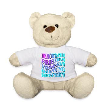 POLITIK HALTUNG - DEMOKRATIE WÄHLEN GEHEN - Teddy - Weiß - Vorne