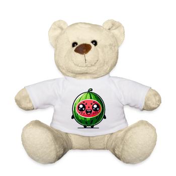 Kawaii Watermelon Cartoon Design - Teddy Bear - white - Front