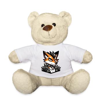 Ein Punkrock-Fuchs im Cartoon-Stil - Teddy - Weiß - Vorne