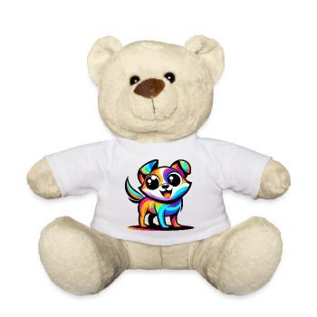 Ein lebendiger Hund im Cartoon-Stil - Teddy - Weiß - Vorne