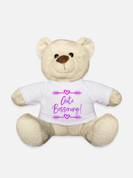 GENESUNGSSPRÜCHE - GUTE BESSERUNG WÜNSCHEN - Teddy - Weiß