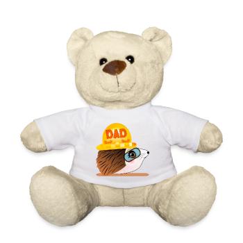 Hedgehog Dad - Construction - Teddy Bear - white - Front