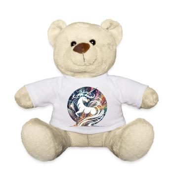Fantasy Einhorn Galaxie Wirbel Design - Teddy - Weiß - Vorne