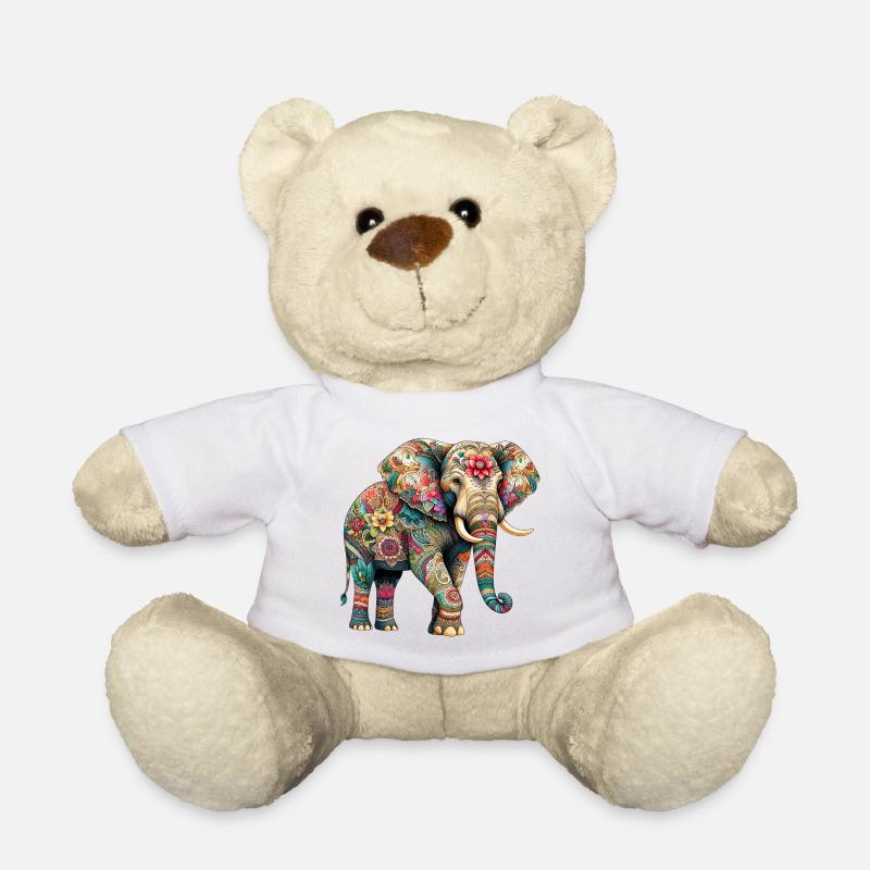 Elefant - Teddy - Weiß