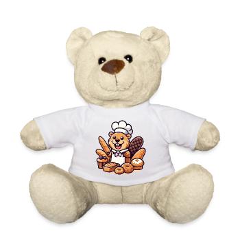 Baker Beaver: The Pastry Pro - Teddy Bear - white - Front