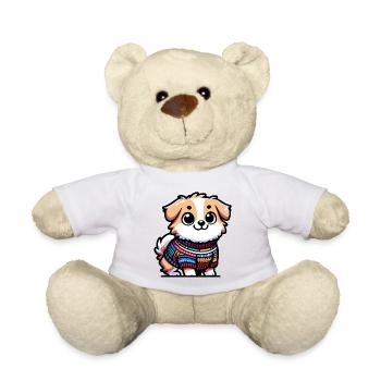 Snug Pup: Der Pullover tragende Hund - Teddy - Weiß - Vorne