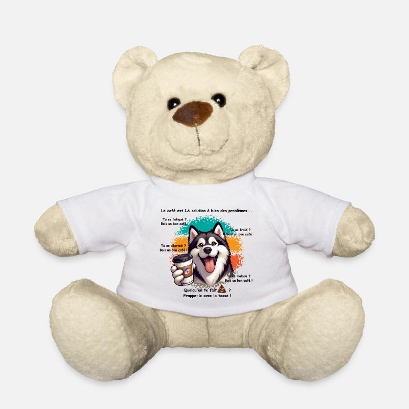 Coffee - Teddy Bear - white