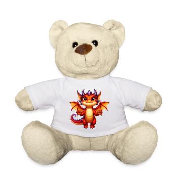 Dragon - Teddy Bear - white - Front