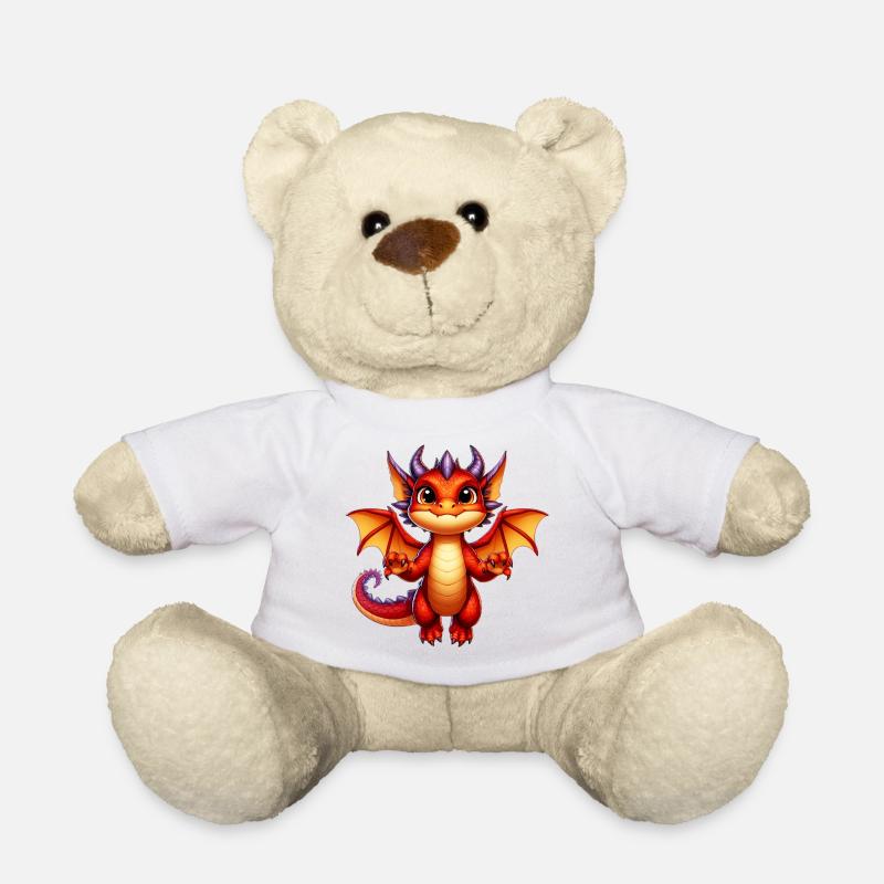 Drache - Teddy - Weiß