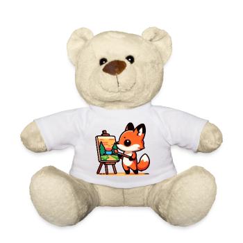 Fox Palette: The Forest Painter - Teddy Bear - white - Front