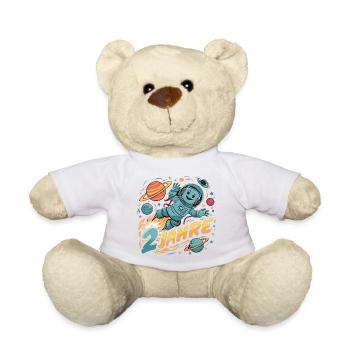 Zwei Jahre kleiner Raumfahrer Kindergeburtstag. - Teddy - Weiß - Vorne