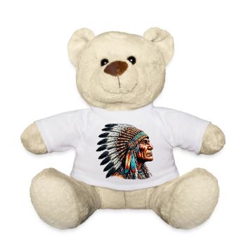 Amérindien Peau rouge d’Amérique - Nounours - blanc - Devant