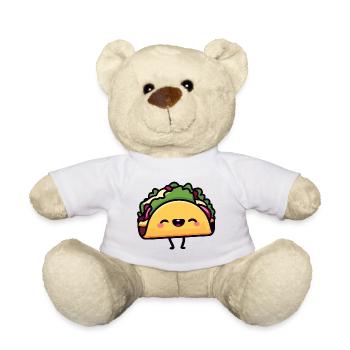Cheerful Taco Toon - Teddy Bear - white - Front