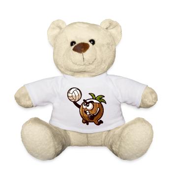 Spike the Volleyball Acorn - Teddy Bear - white - Front