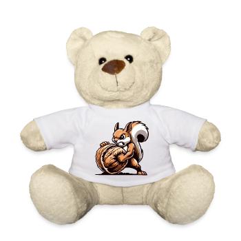 Mächtiger Nussbezwinger: Das energiegeladene Eichhörnchen - Teddy - Weiß - Vorne