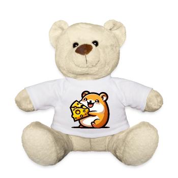Cheesy Chomper: The Delightful Hamster - Teddy Bear - white - Front