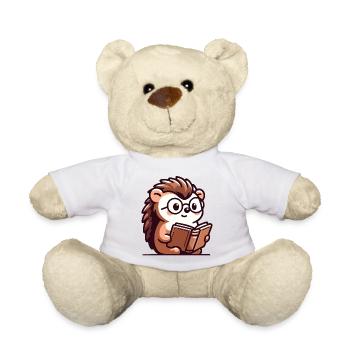 Bücherwurm-Igel: Der winzige Gelehrte - Teddy - Weiß - Vorne