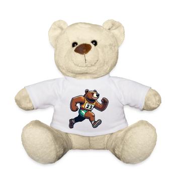 Marathon Bear : le coureur rapide - Nounours - blanc - Devant