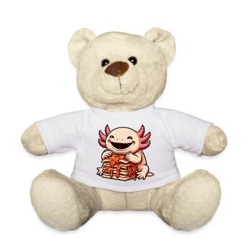 Axolotl Enjoys Lasagna Comic - Teddy Bear - white - Front