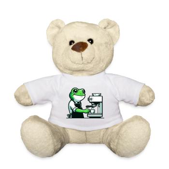 Coffee Brewin' Frog: Der Espresso-Experte - Teddy - Weiß - Vorne