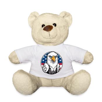 USA and USA Eagle - Teddy Bear - white - Front