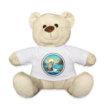 Kleine Robbe an der Küste - Teddy - Weiß - Vorne