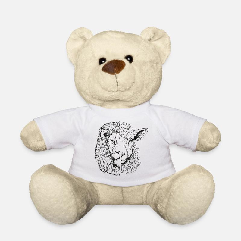 Löwe und Lamm - Teddy - Weiß