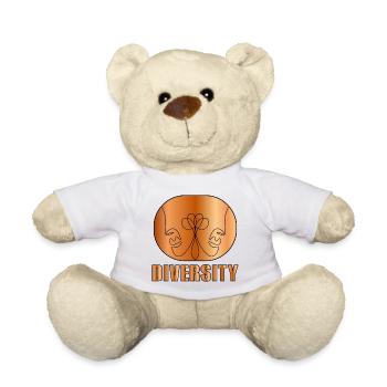 STRICHZEICHNUNG GESICHT - VIELFALT DER PAARE - Teddy - Weiß - Vorne