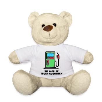 Tanken Tankstelle Benzin Statement Zapfsäule - Teddy - Weiß - Vorne