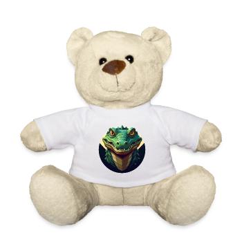 Circular geometric crocodrago - Teddy Bear - white - Front