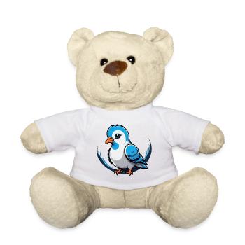 Little Dove Charm - Teddy Bear - white - Front