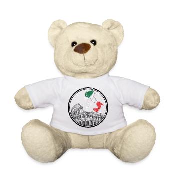 Italy Map in Flag Colors - Teddy Bear - white - Front