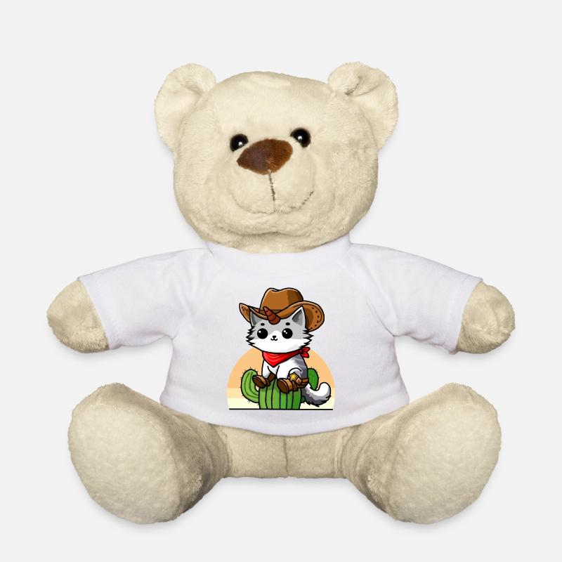 Chat-licorne Cowboy - Nounours - blanc
