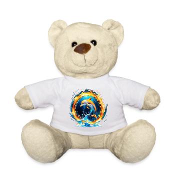 Ein faszinierendes Zusammenspiel von Feuer und Wasser. - Teddy - Weiß - Vorne