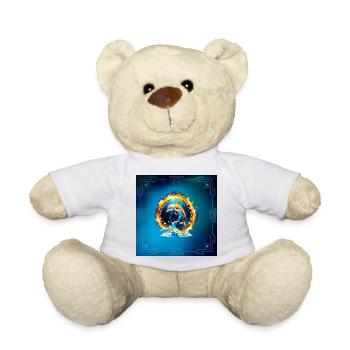 Un jeu fascinant entre le feu et l’eau. - Nounours - blanc - Devant