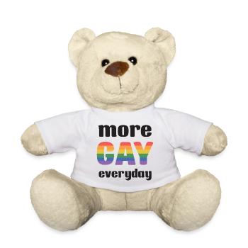 LGBT Pride Month - More Gay Everyday - Teddy Bear - white - Front