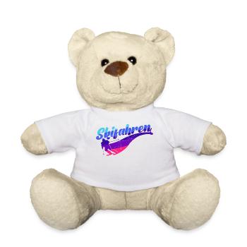 Schifahren Spruch Schnee Eislaufen Wintersport - Teddy - Weiß - Vorne