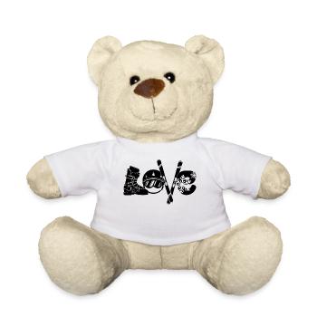 Wintersport Spruch Eishockey Schifahrer Schnee - Teddy - Weiß - Vorne