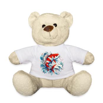 Japanischer japanischer Koi-Karpfenfisch - Teddy - Weiß - Vorne