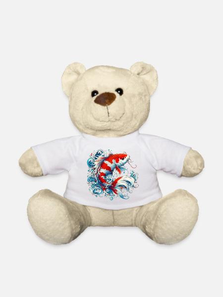 Japanischer japanischer Koi-Karpfenfisch - Teddy - Weiß