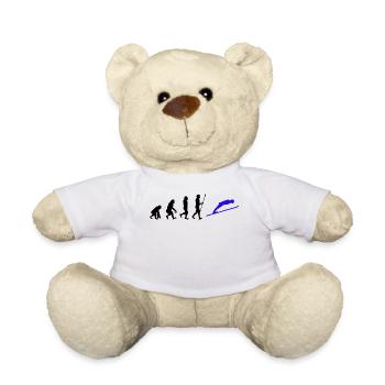 Wintersport Schifahren Skifahrer Evolution Schnee - Teddy - Weiß - Vorne