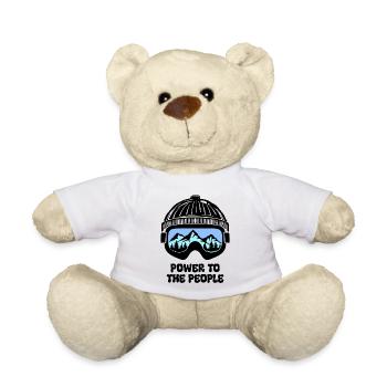 Skifahrer Statement Wintersport Winterurlaub Berg - Teddy - Weiß - Vorne