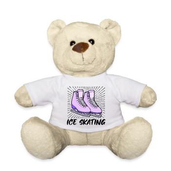 Eislaufen Eishockey Wintersport Schnee Winter - Teddy - Weiß - Vorne