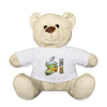 Watercolor Map Ireland - Teddy Bear - white - Front